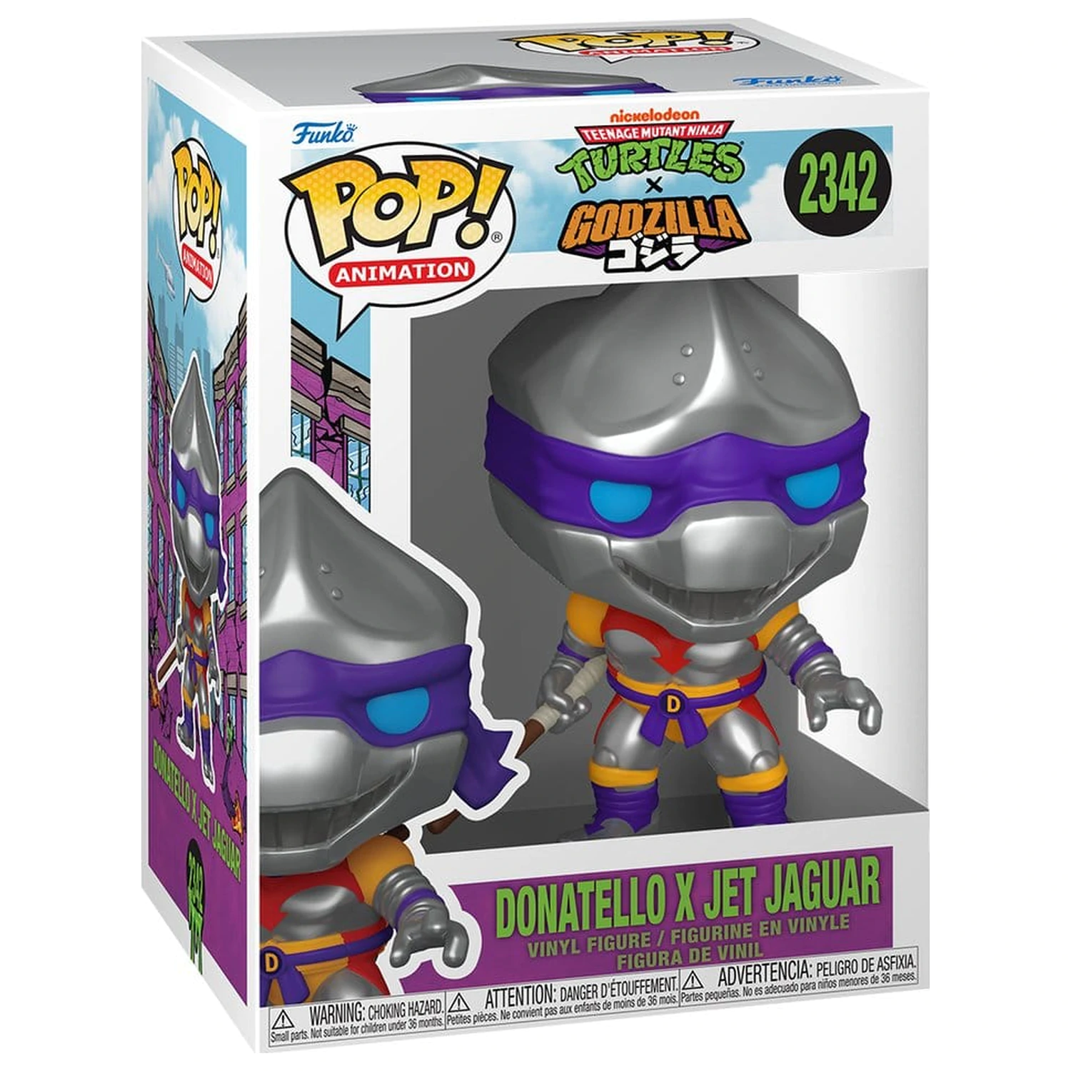 Teenage Mutant Ninja Turtles x Godzilla Funko POP! Animation Vinyl Figure Donatello x Jet Jaguar 9 cm product photo