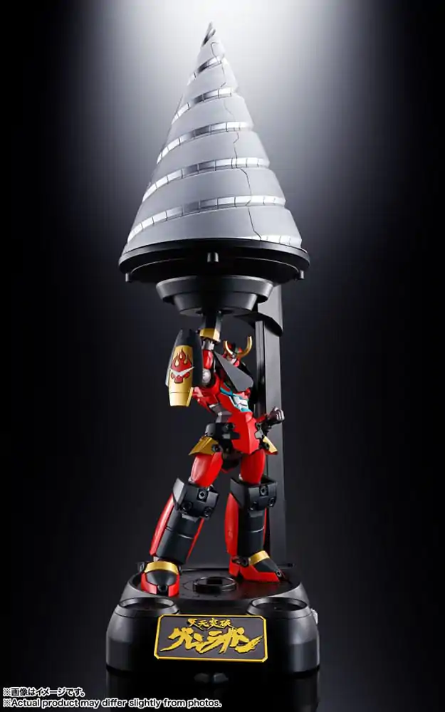 Tengen Toppa Gurren Lagann Soul of Chogokin Diecast Action Figure GX-107 Gurren Lagann &amp; Giga Drill Set 18 cm product photo