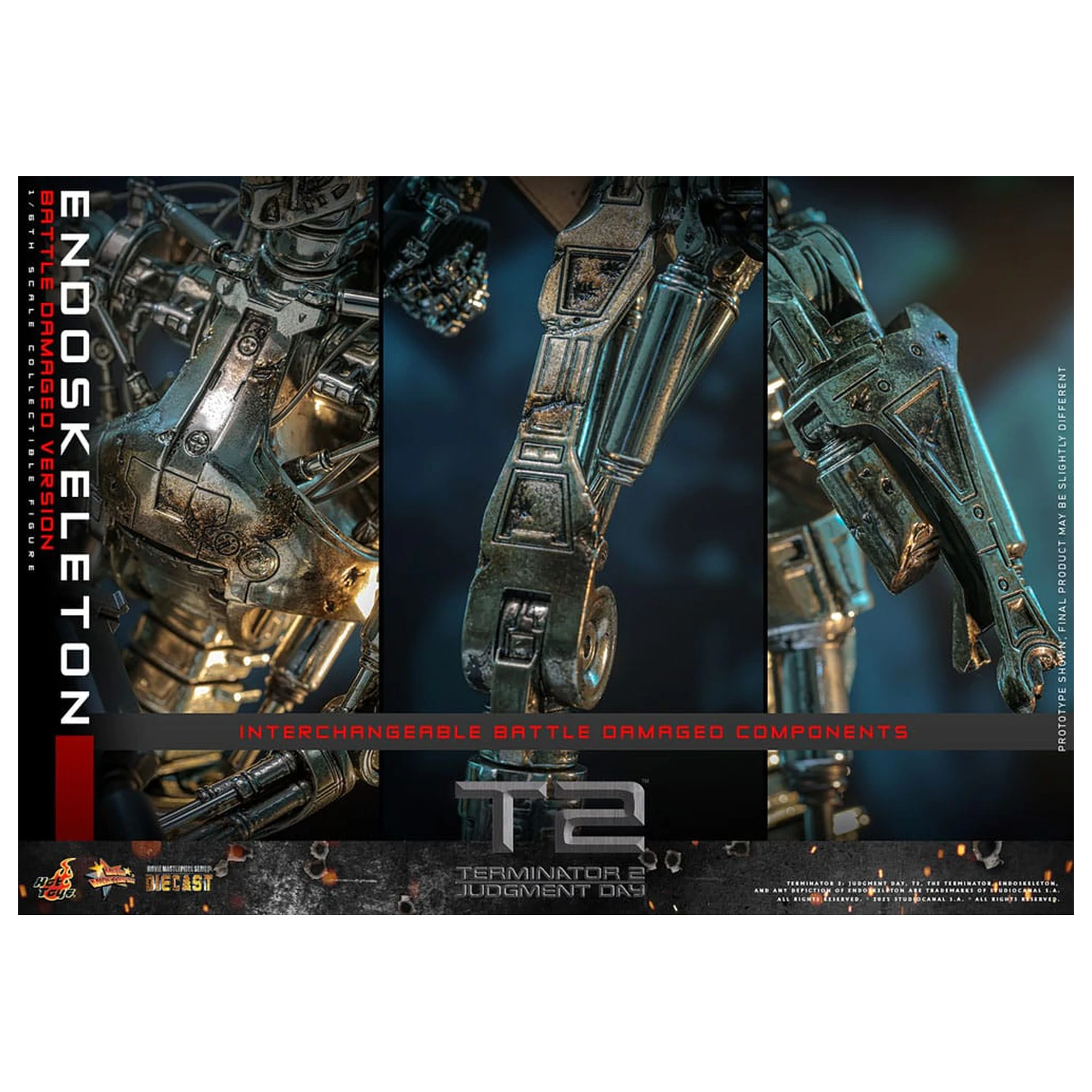 Terminator 2: Judgment Day Movie Masterpiece Action Figure 1/6 Endoskeleton (Battle Damaged Version) 31 cm product photo