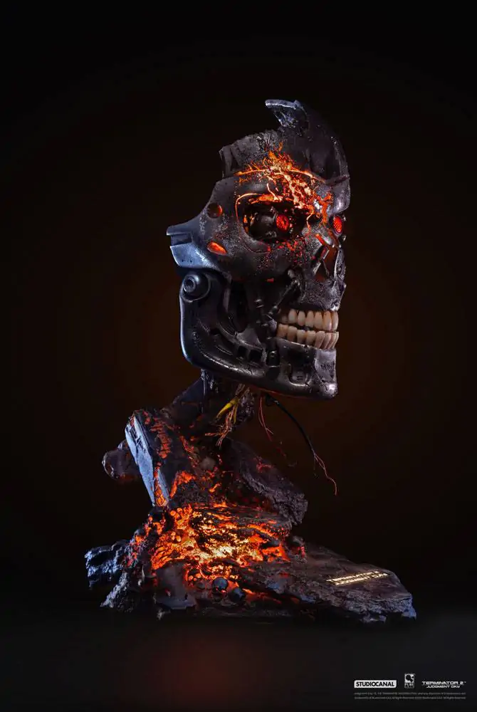 Terminator 2: Judgment Day Replica 1/1 T-800 Endoskeleton Mask Battle Damaged Version 46 cm product photo