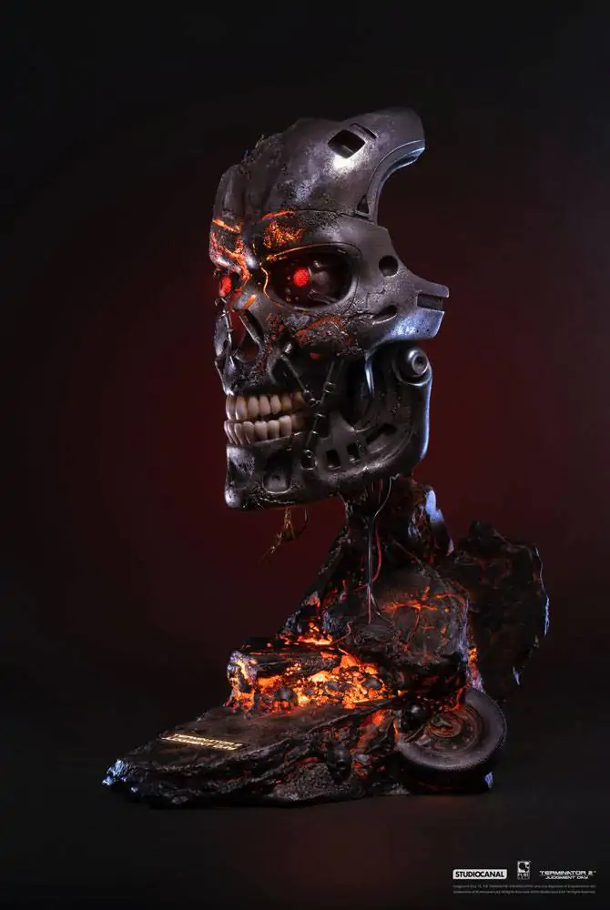 Terminator 2: Judgment Day Replica 1/1 T-800 Endoskeleton Mask Battle Damaged Version 46 cm product photo
