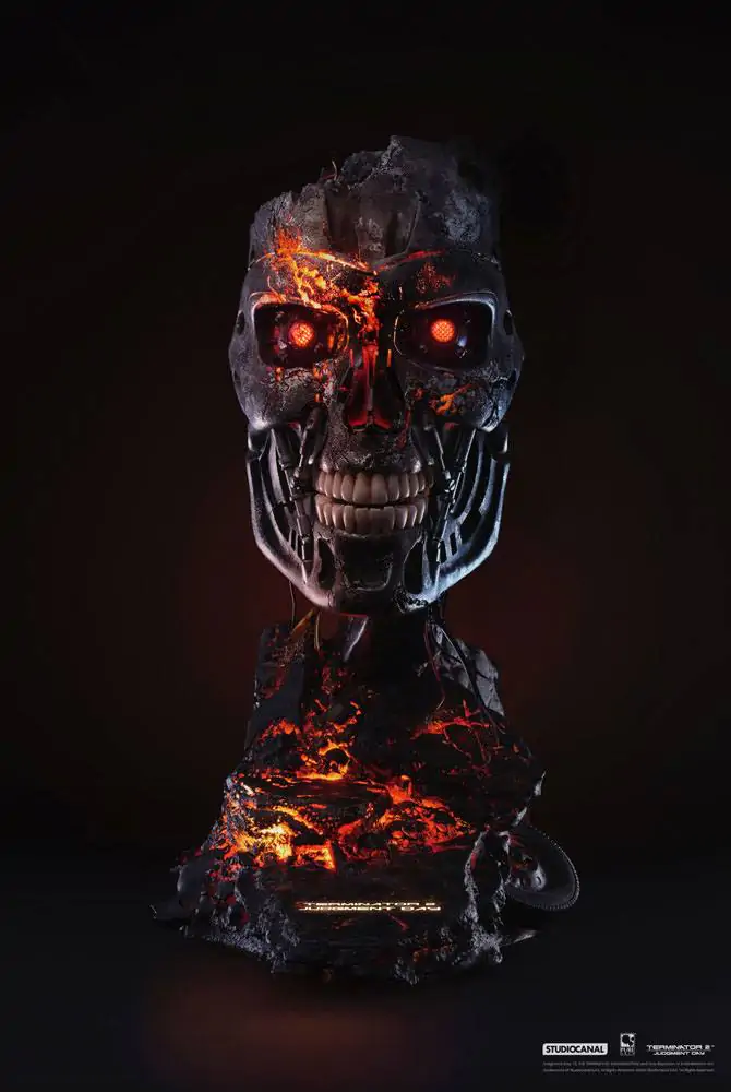 Terminator 2: Judgment Day Replica 1/1 T-800 Endoskeleton Mask Battle Damaged Version 46 cm product photo
