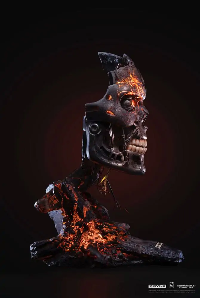 Terminator 2: Judgment Day Replica 1/1 T-800 Endoskeleton Mask Battle Damaged Version 46 cm product photo