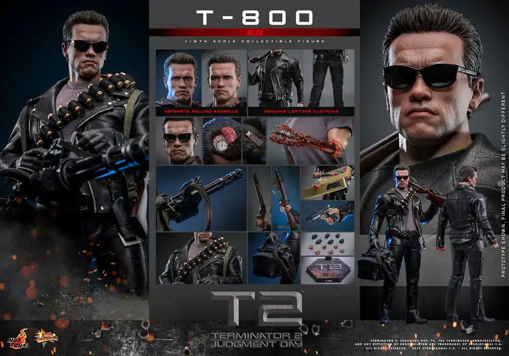 Terminator 2 Movie Masterpiece Action Figure 1/6 T-800 2.0 32 cm product photo