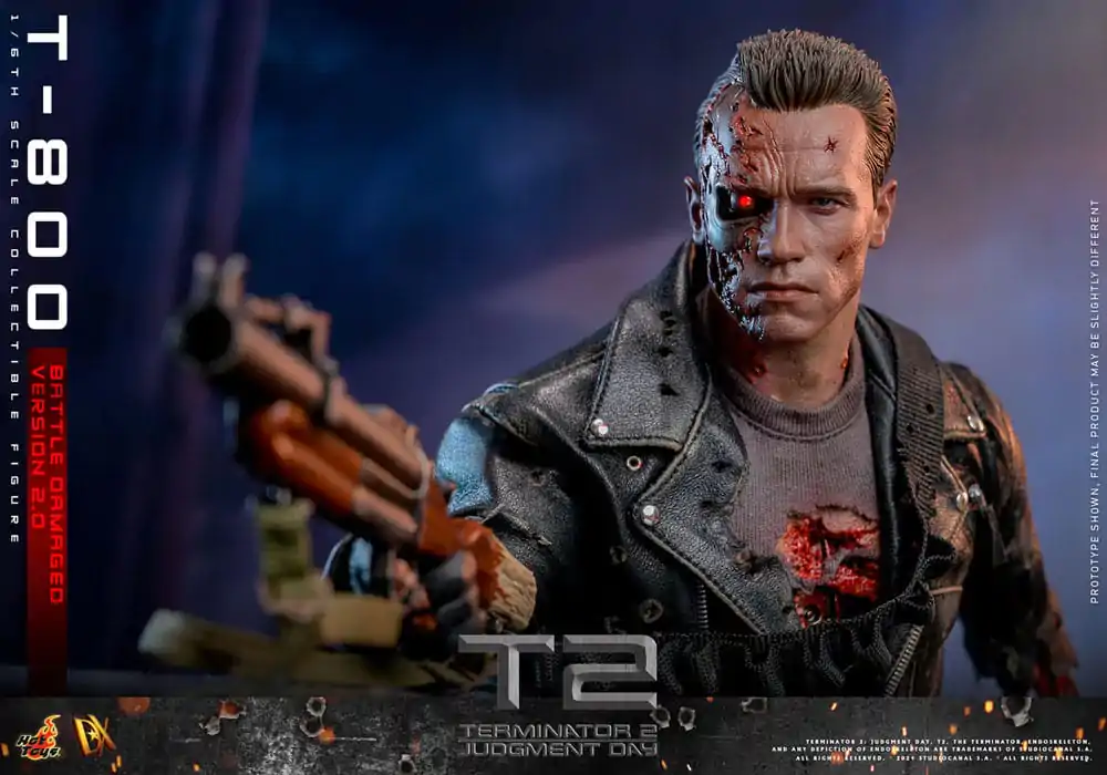 Terminator 2 Movie Masterpiece Action Figure 1/6 T-800 Battle Damaged Version 2.0 32 cm termékfotó