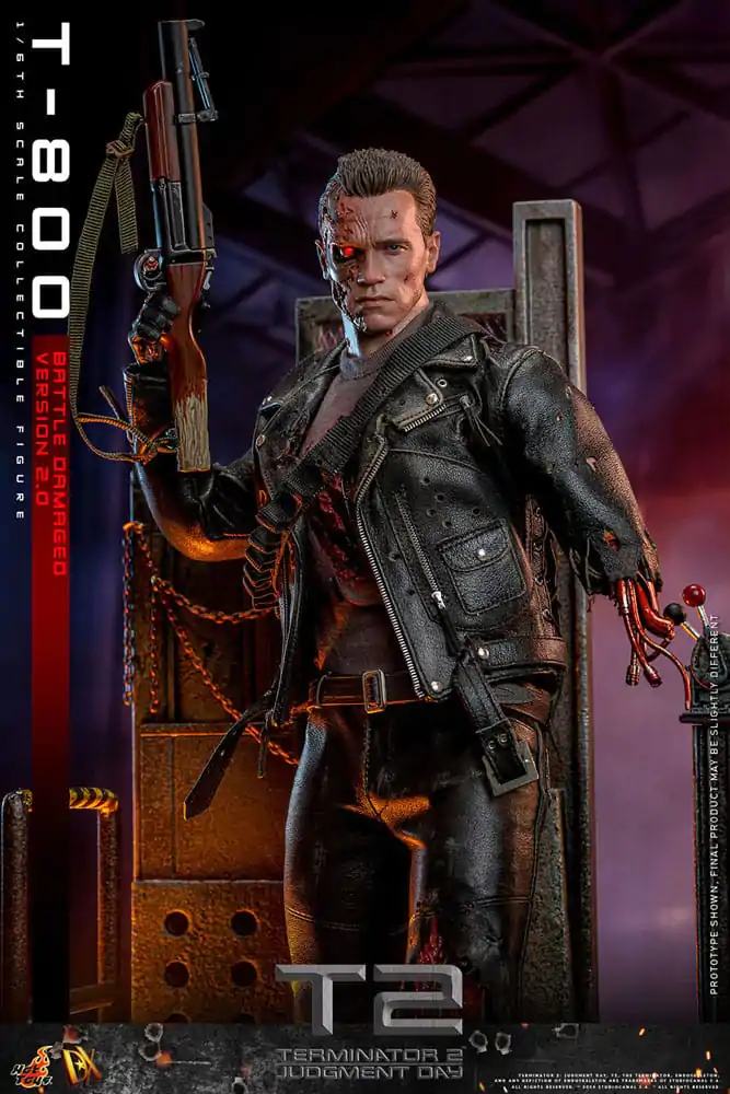 Terminator 2 Movie Masterpiece Action Figure 1/6 T-800 Battle Damaged Version 2.0 32 cm product photo