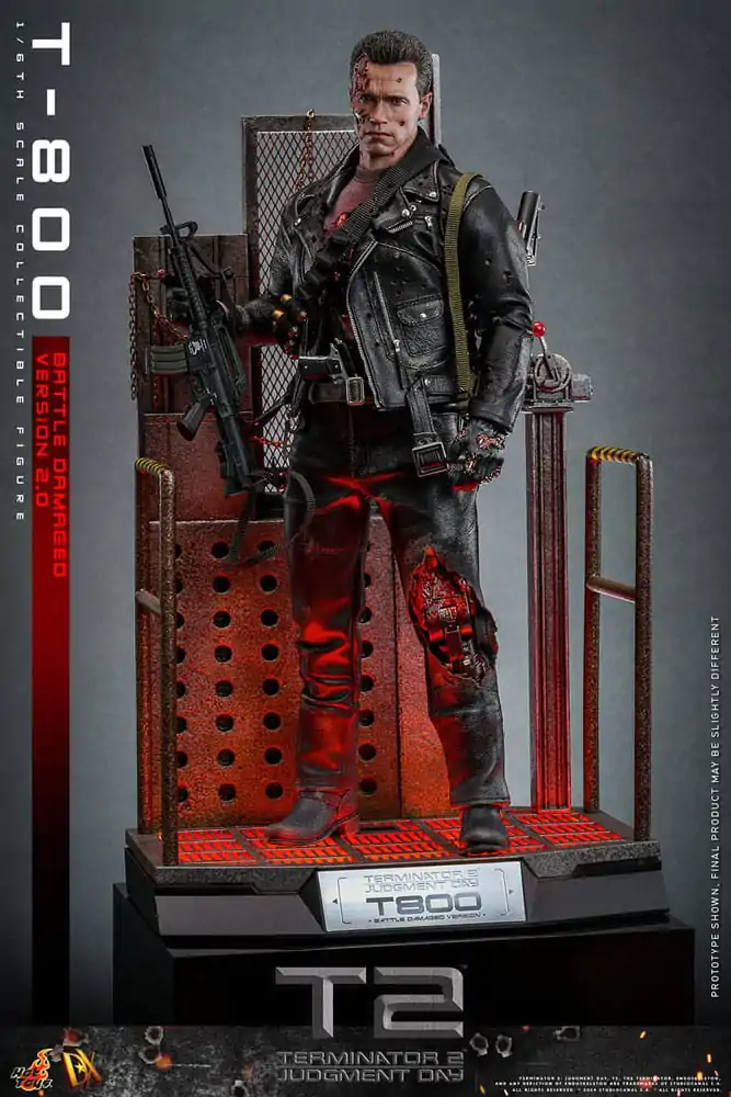 Terminator 2 Movie Masterpiece Action Figure 1/6 T-800 Battle Damaged Version 2.0 32 cm termékfotó