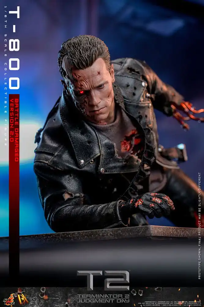 Terminator 2 Movie Masterpiece Action Figure 1/6 T-800 Battle Damaged Version 2.0 32 cm product photo