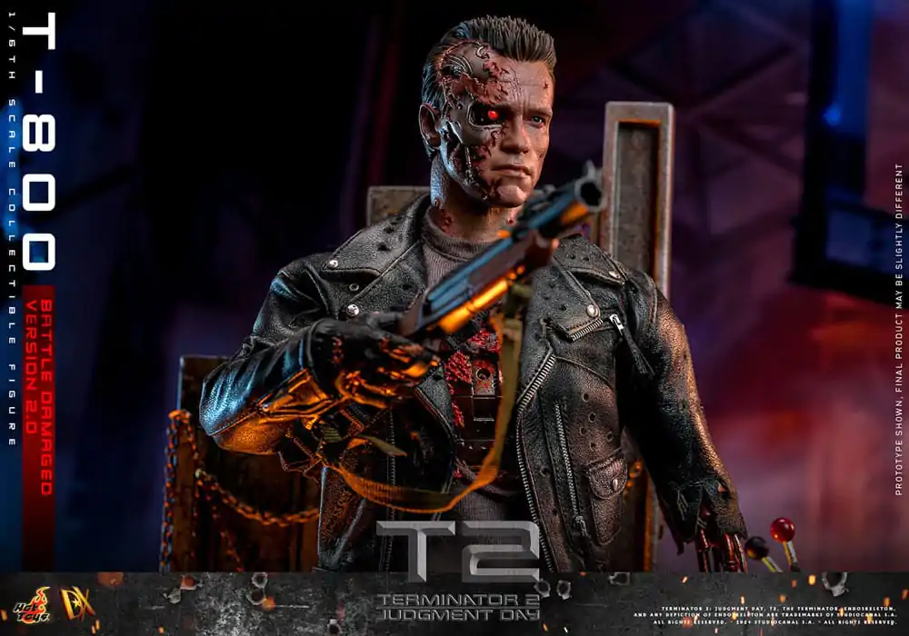 Terminator 2 Movie Masterpiece Action Figure 1/6 T-800 Battle Damaged Version 2.0 32 cm termékfotó