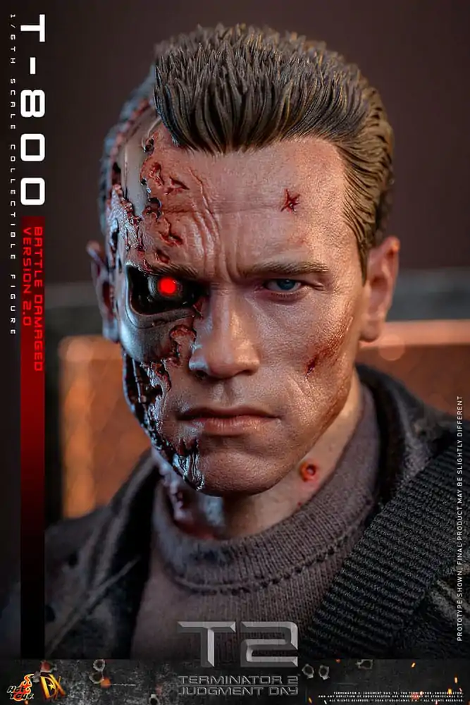 Terminator 2 Movie Masterpiece Action Figure 1/6 T-800 Battle Damaged Version 2.0 32 cm product photo