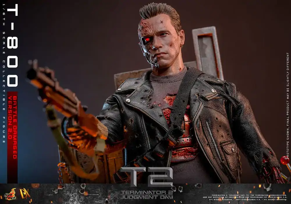 Terminator 2 Movie Masterpiece Action Figure 1/6 T-800 Battle Damaged Version 2.0 32 cm product photo