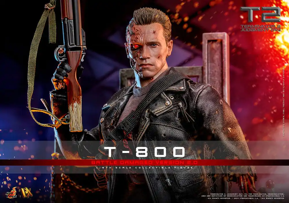 Terminator 2 Movie Masterpiece Action Figure 1/6 T-800 Battle Damaged Version 2.0 32 cm product photo