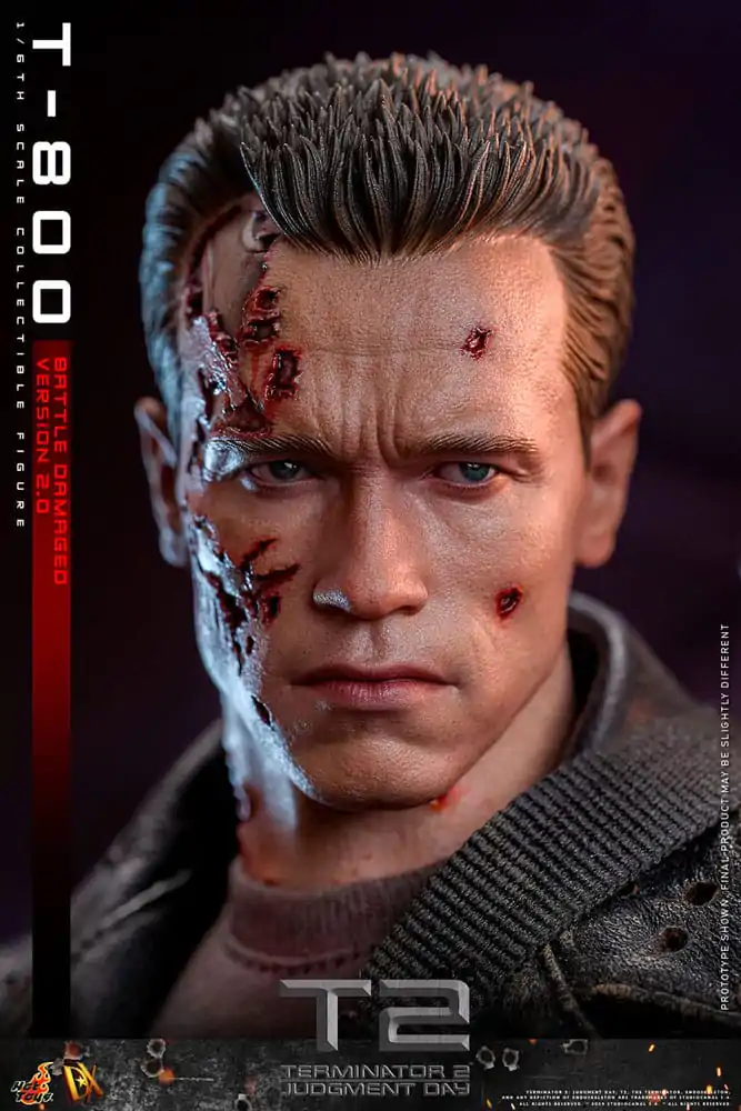 Terminator 2 Movie Masterpiece Action Figure 1/6 T-800 Battle Damaged Version 2.0 32 cm product photo