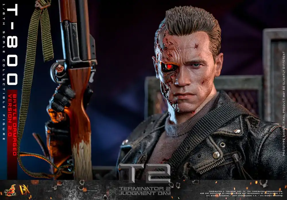 Terminator 2 Movie Masterpiece Action Figure 1/6 T-800 Battle Damaged Version 2.0 32 cm product photo