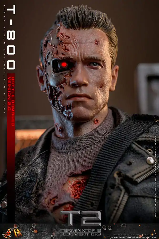 Terminator 2 Movie Masterpiece Action Figure 1/6 T-800 Battle Damaged Version 2.0 32 cm product photo