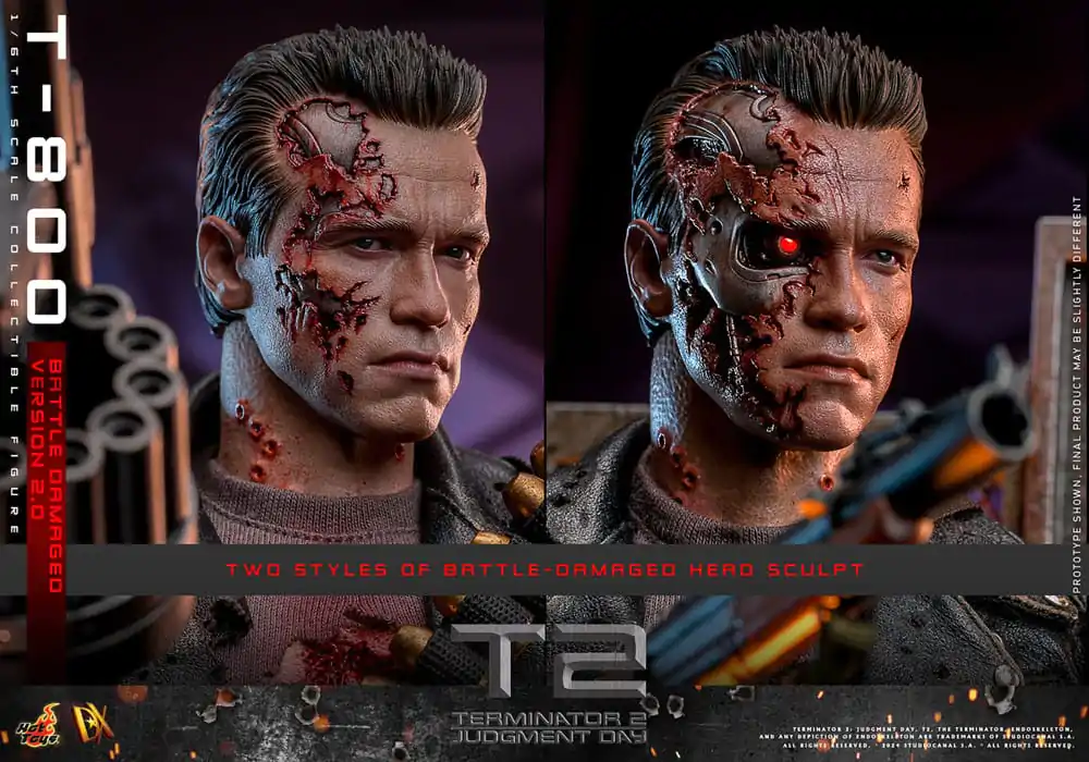 Terminator 2 Movie Masterpiece Action Figure 1/6 T-800 Battle Damaged Version 2.0 32 cm product photo