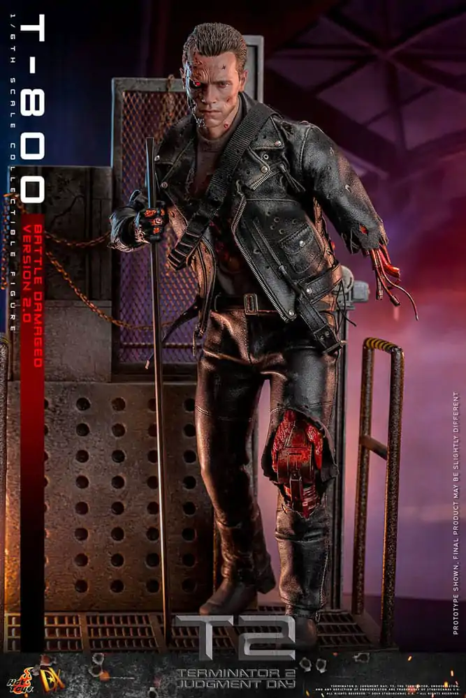 Terminator 2 Movie Masterpiece Action Figure 1/6 T-800 Battle Damaged Version 2.0 32 cm product photo