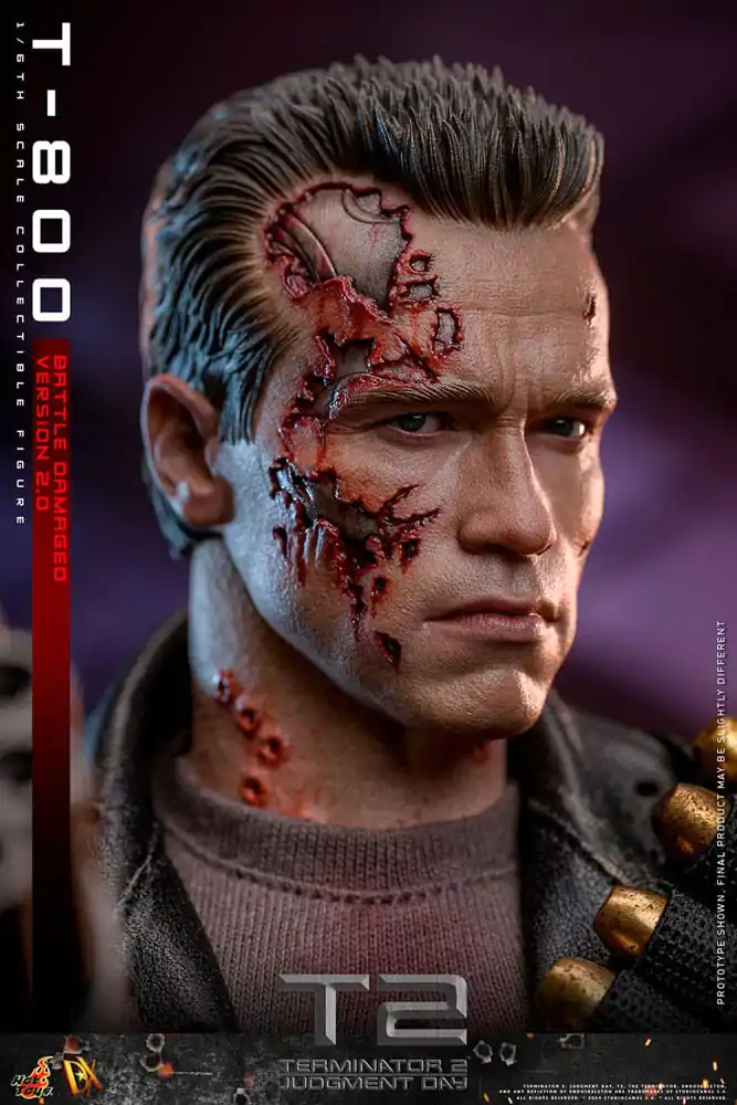 Terminator 2 Movie Masterpiece Action Figure 1/6 T-800 Battle Damaged Version 2.0 32 cm termékfotó