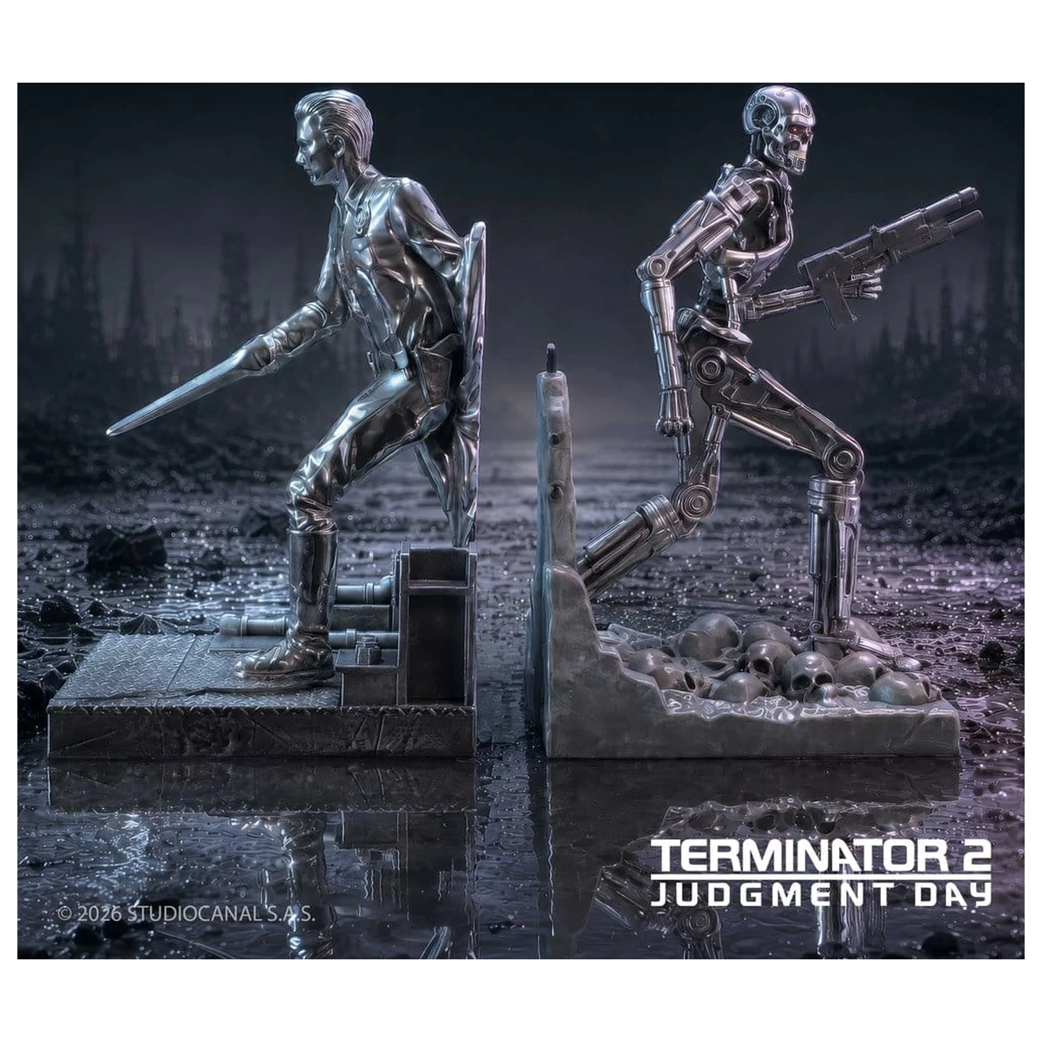 Terminator 2 Bookends T-1000 vs T-800 19 cm product photo