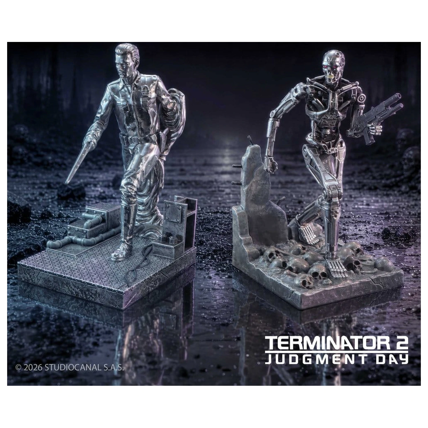 Terminator 2 Bookends T-1000 vs T-800 19 cm product photo