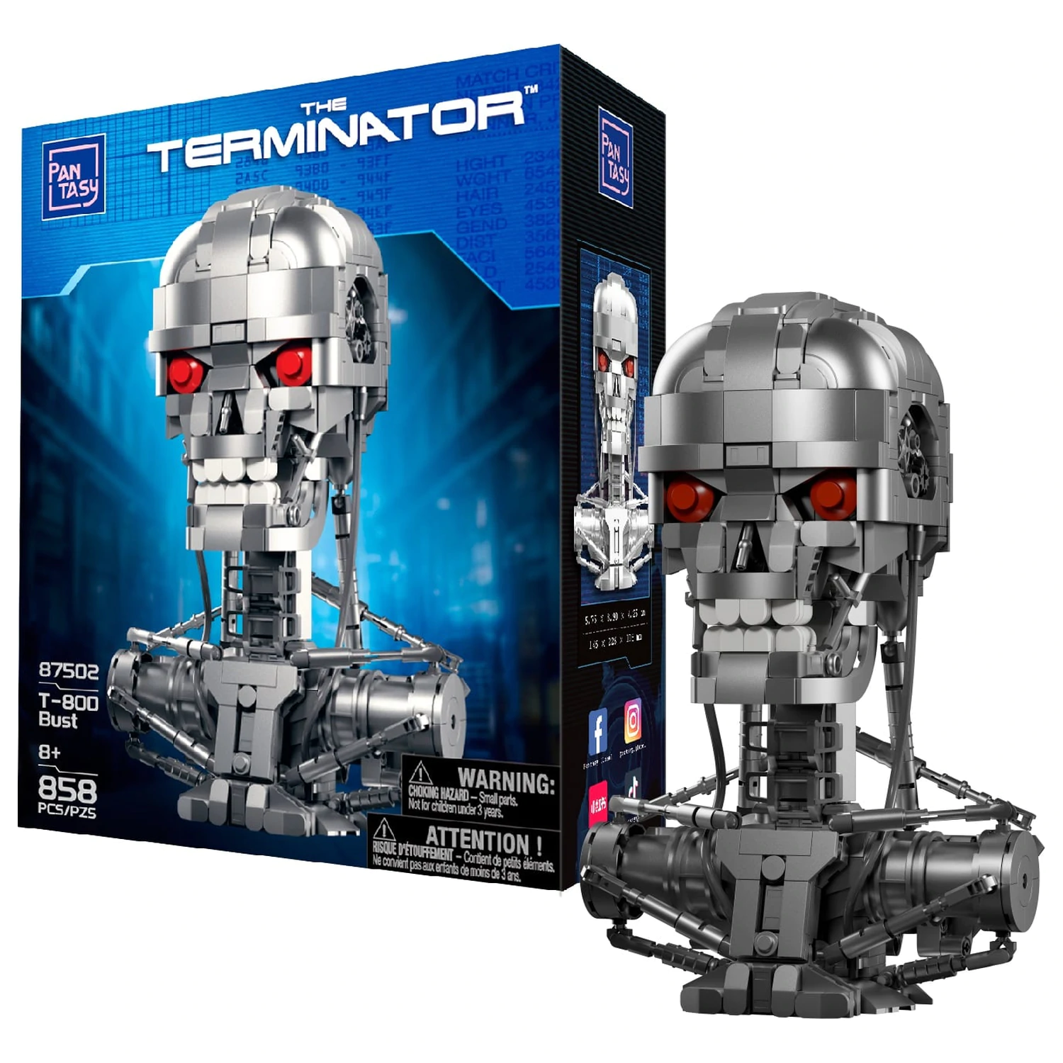 Terminator T-800 Bust Building Block 858 pcs product photo