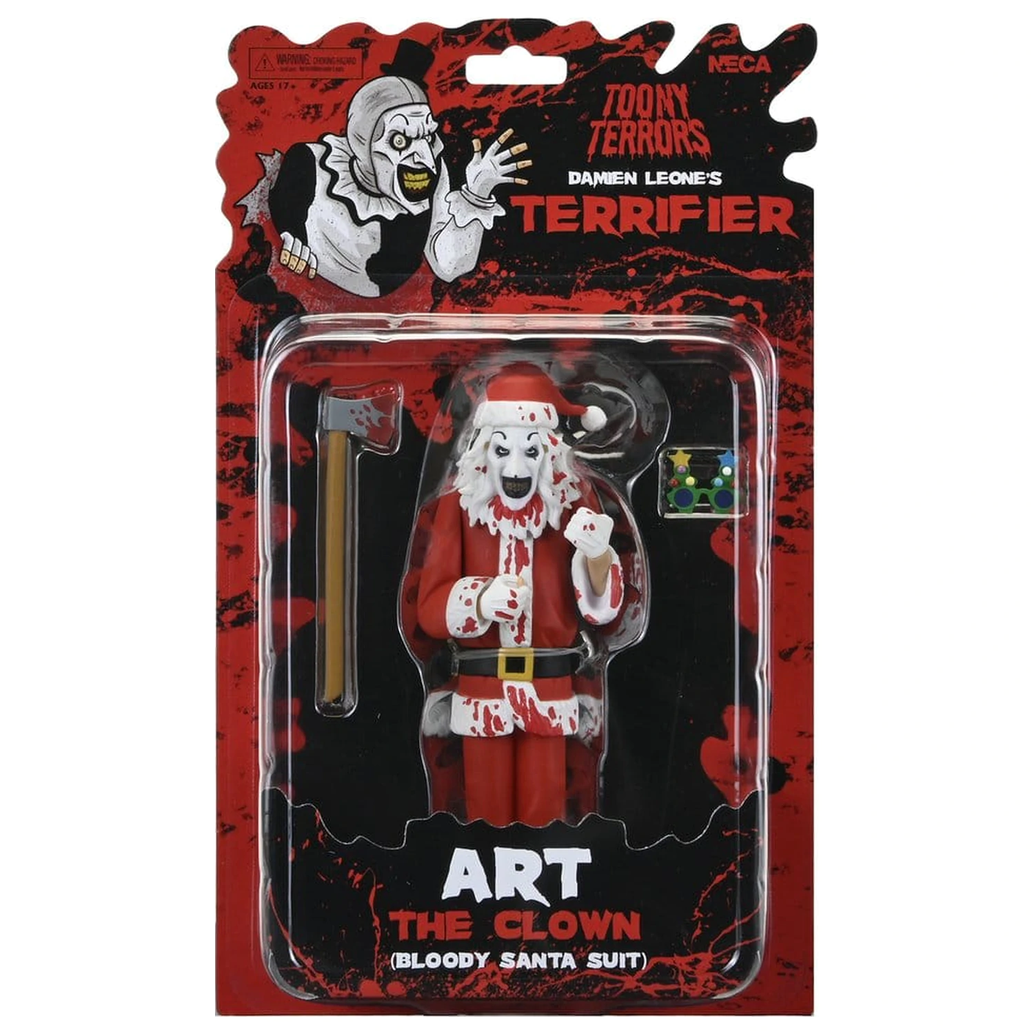 Terrifier 3 Toony Terrors Action Figure Santa Suit Art the Clown (Bloody Version) 15 cm      product photo