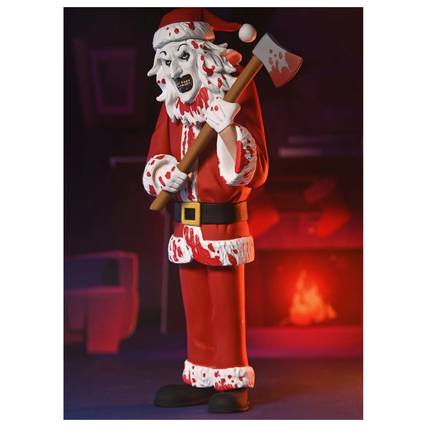 Terrifier 3 Toony Terrors Action Figure Santa Suit Art the Clown (Bloody Version) 15 cm      product photo