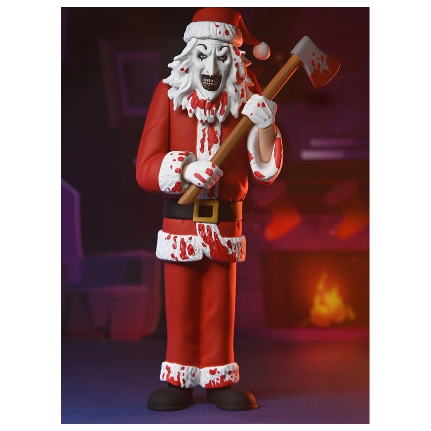 Terrifier 3 Toony Terrors Action Figure Santa Suit Art the Clown (Bloody Version) 15 cm      product photo