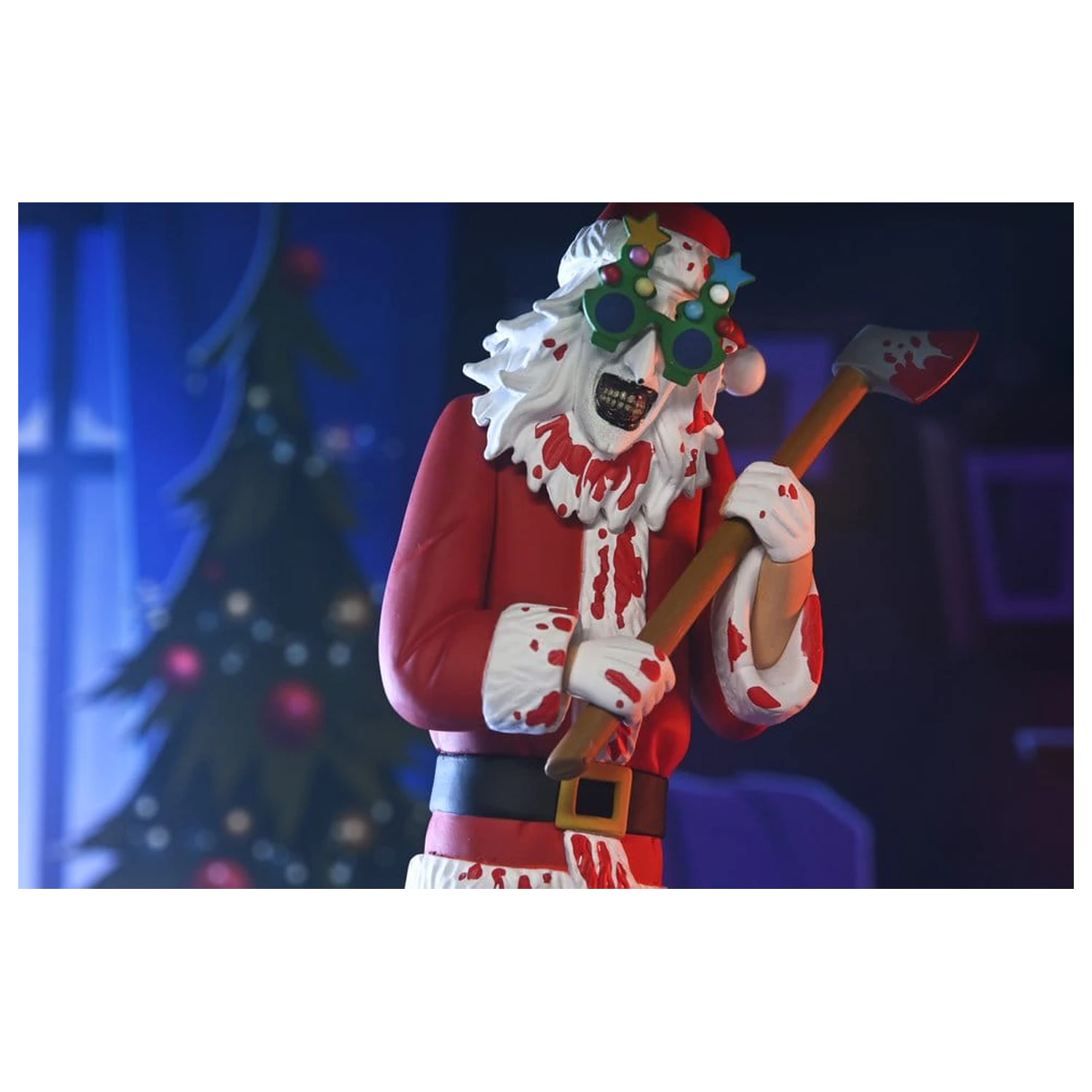 Terrifier 3 Toony Terrors Action Figure Santa Suit Art the Clown (Bloody Version) 15 cm      product photo
