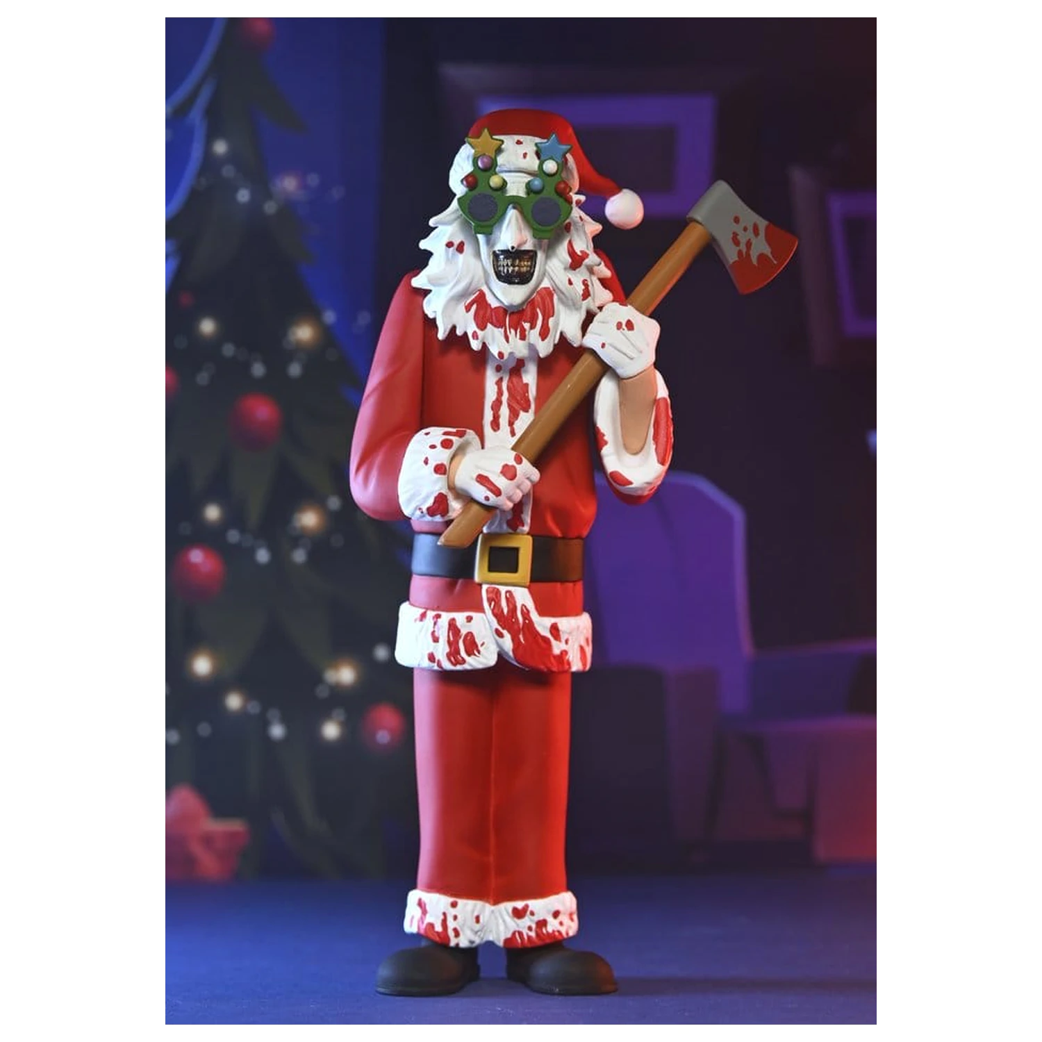 Terrifier 3 Toony Terrors Action Figure Santa Suit Art the Clown (Bloody Version) 15 cm      product photo