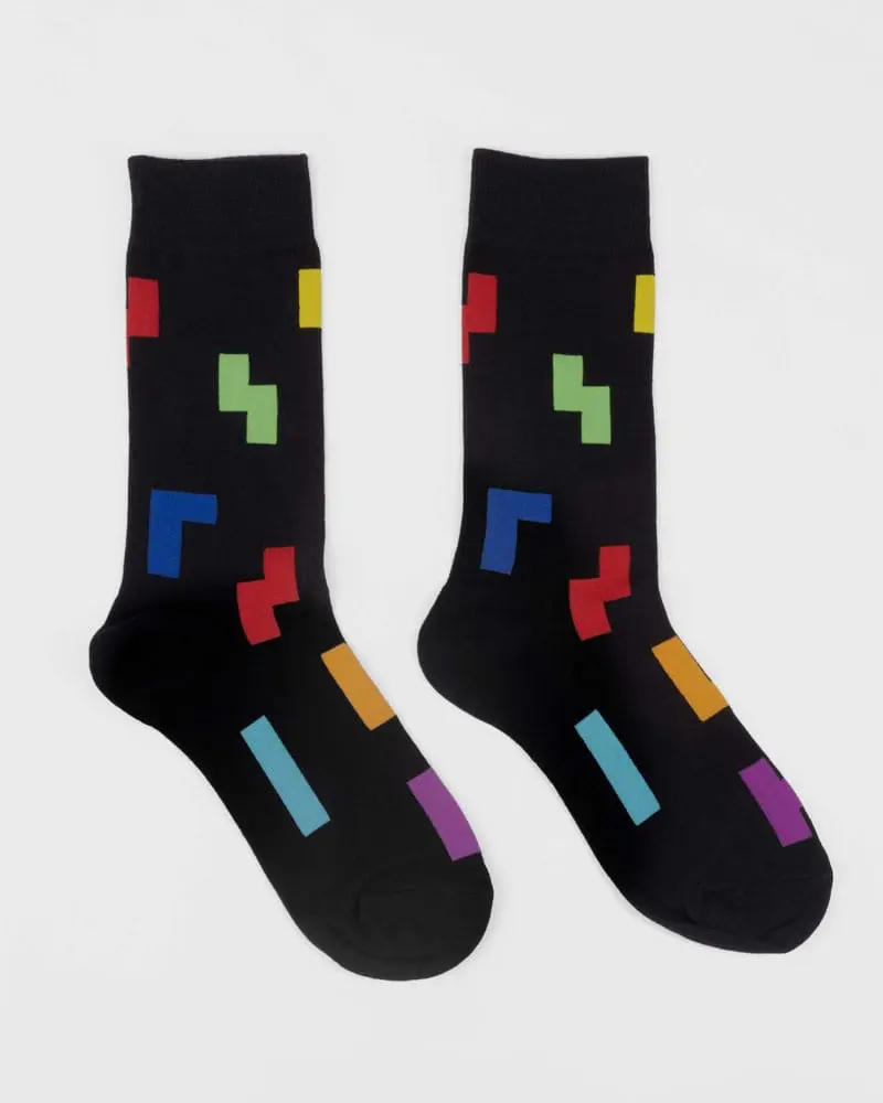 Tetris Socks Tetriminos Pattern termékfotó