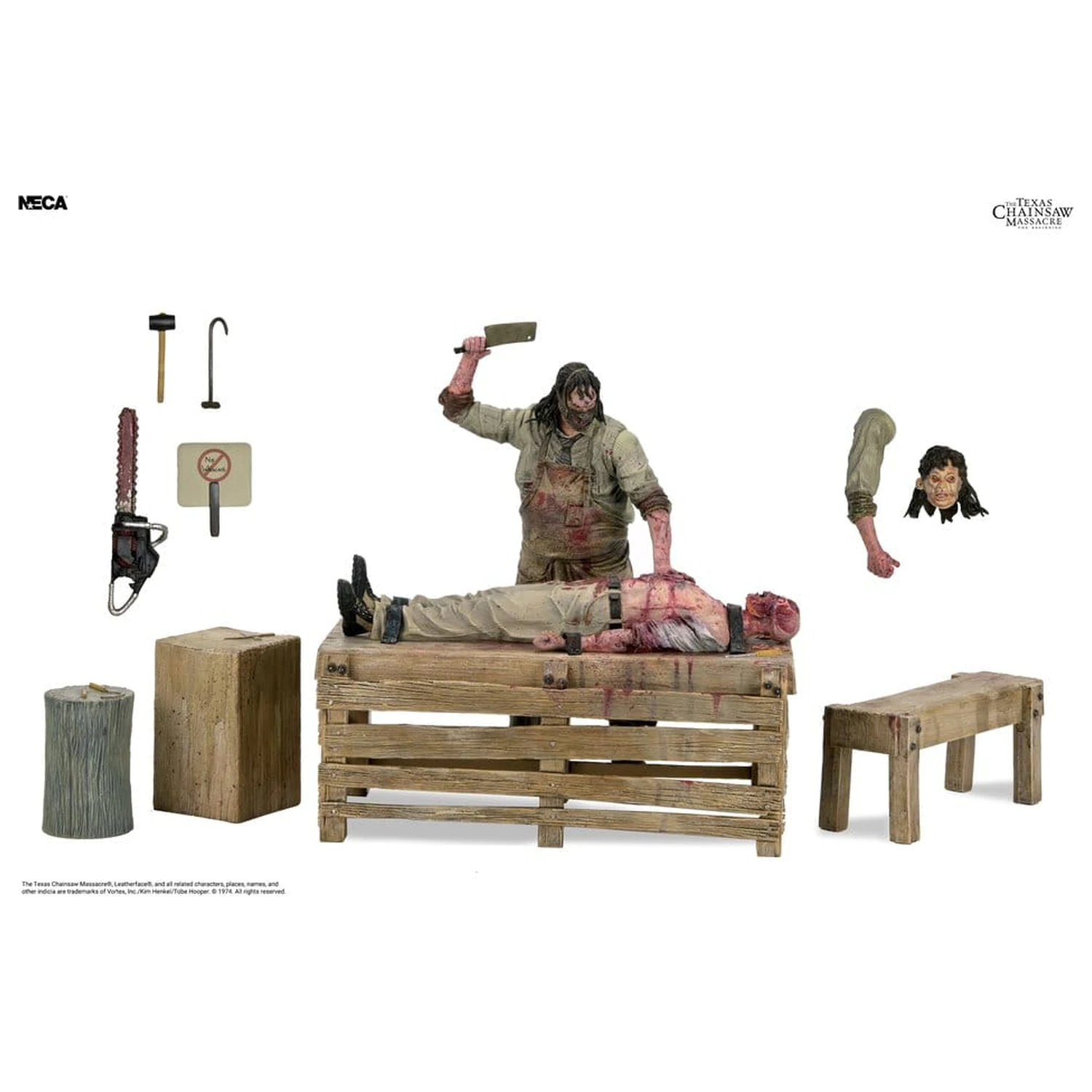 Texas Chainsaw Massacre: The Beginning Diorama Action Figure Leatherface Slaughterhouse Boxed Set 18 cm product photo