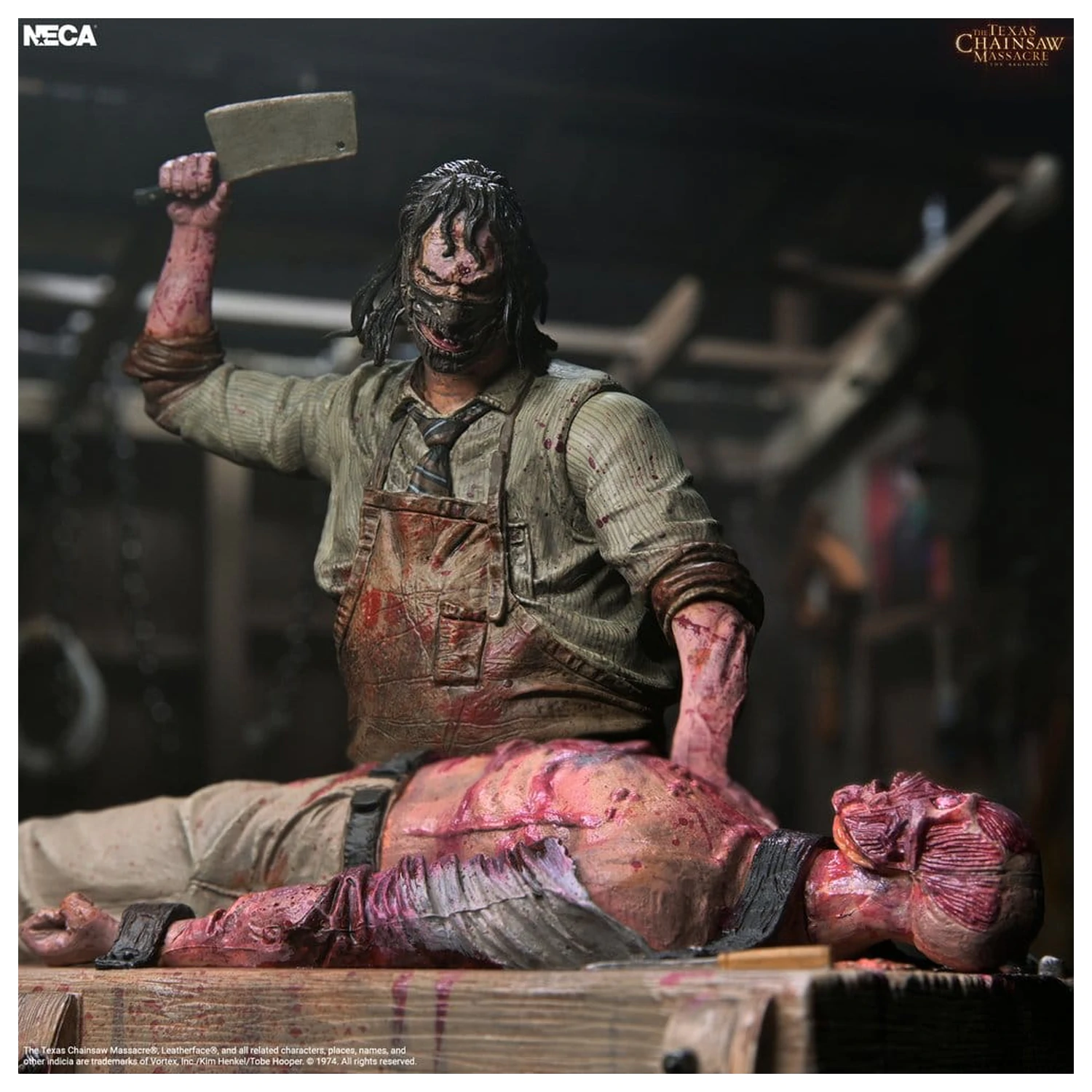 Texas Chainsaw Massacre: The Beginning Diorama Action Figure Leatherface Slaughterhouse Boxed Set 18 cm product photo