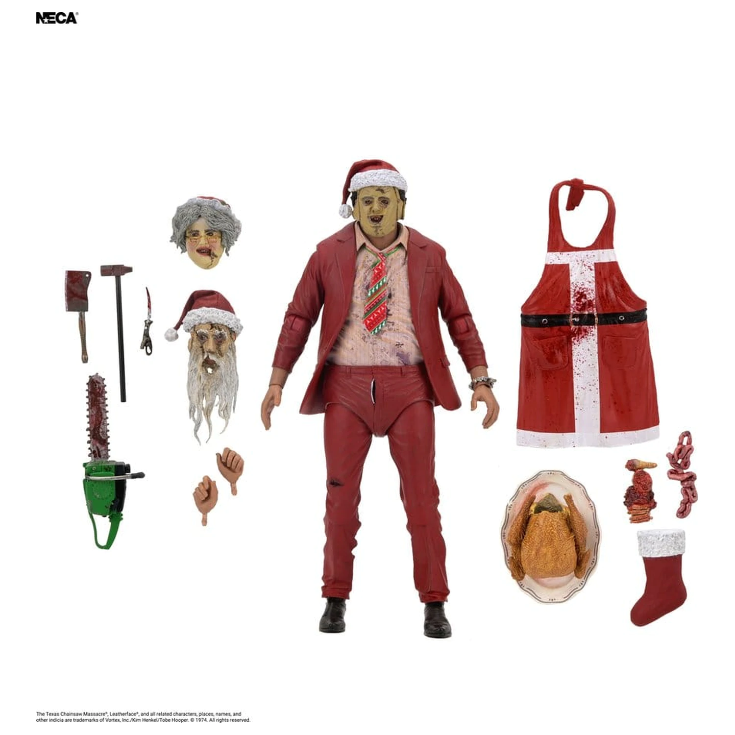 Texas Chainsaw Massacre Ultimate Action Figure Santa Leatherface 18 cm product photo