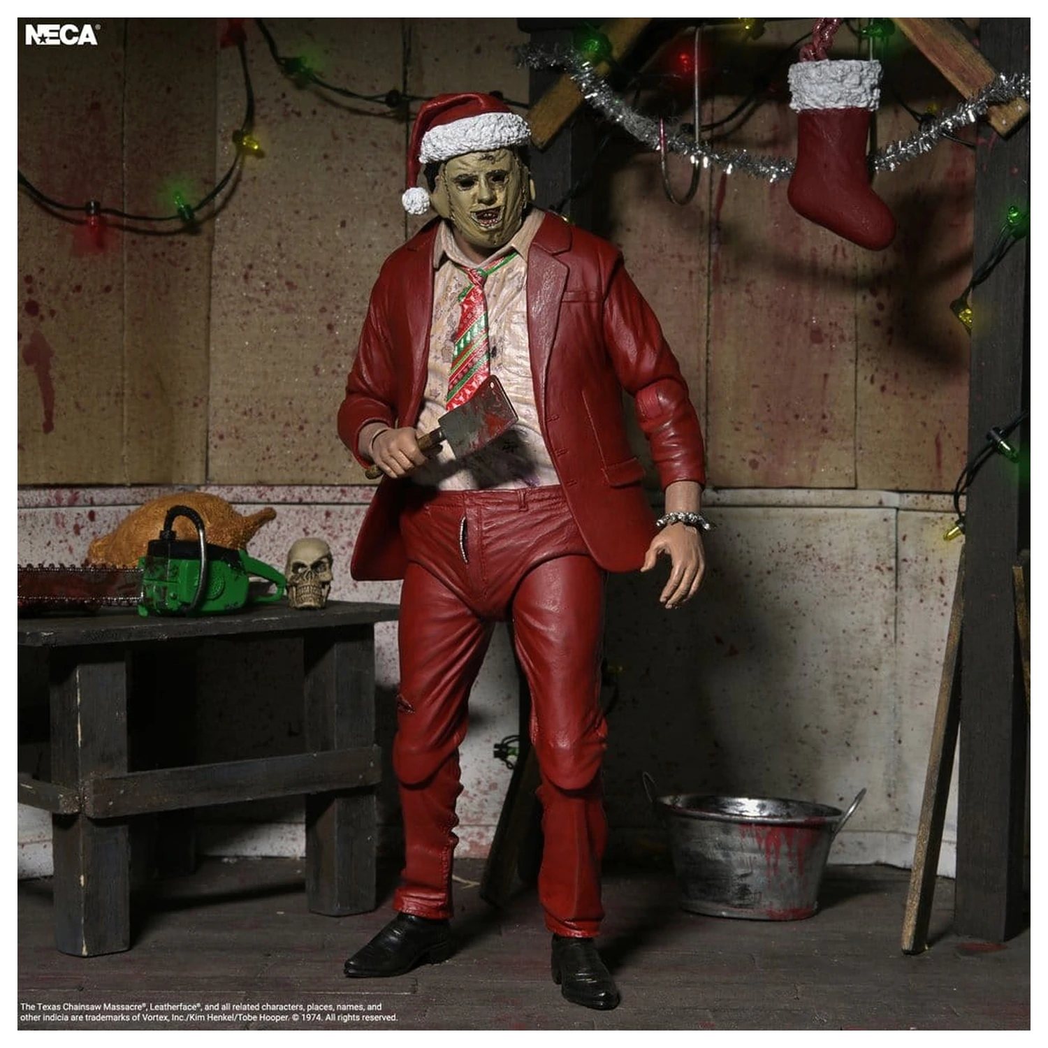 Texas Chainsaw Massacre Ultimate Action Figure Santa Leatherface 18 cm product photo