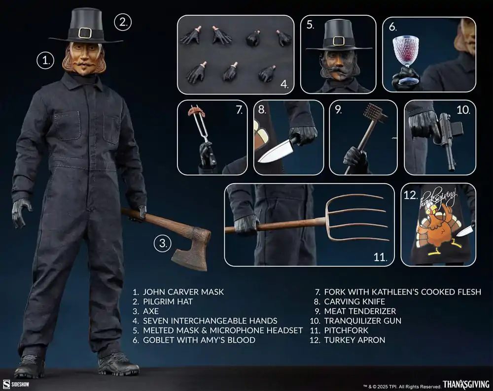 Thanksgiving Action Figure 1/6 John Carver 30 cm product photo