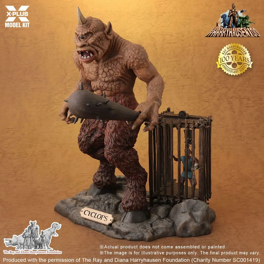 The 7th Voyage of Sinbad Model Kit 1/8 Ray Harryhausens Cyclops 23 cm product photo