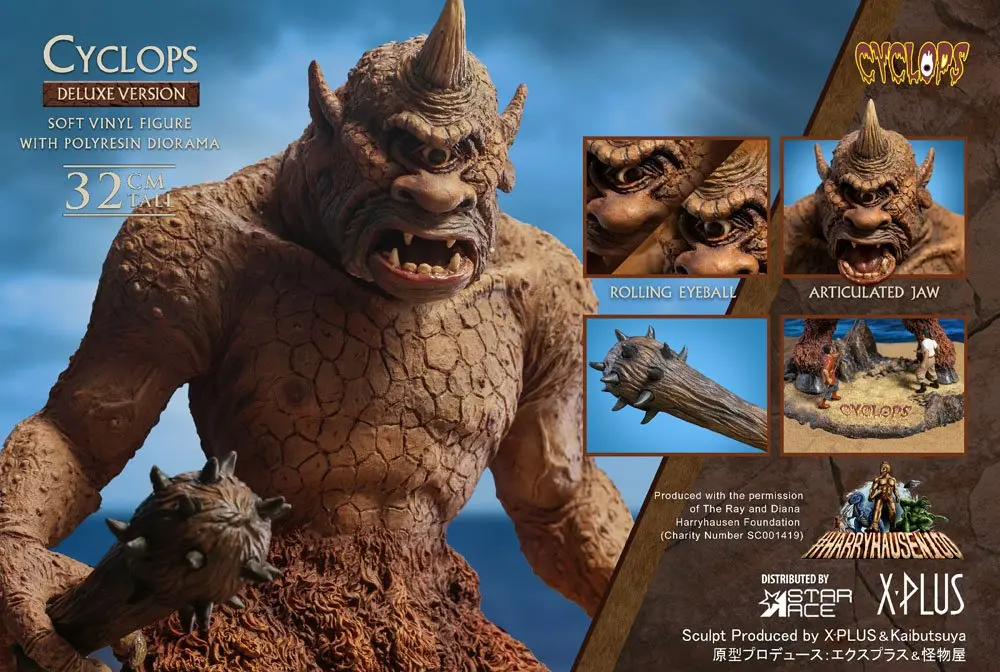 The 7th Voyage of Sinbad Soft Vinyl Statue Ray Harryhausens Cyclops Deluxe Version 32 cm product photo