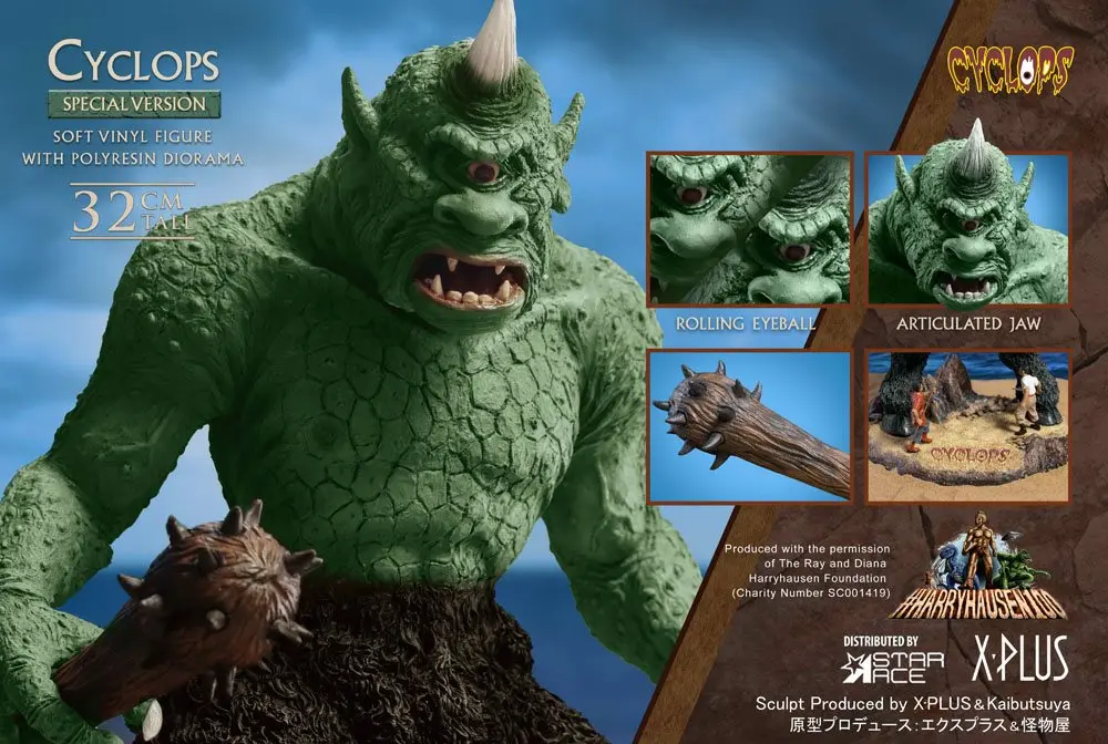 The 7th Voyage of Sinbad Soft Vinyl Statue Ray Harryhausens Cyclops Special Version 32 cm product photo