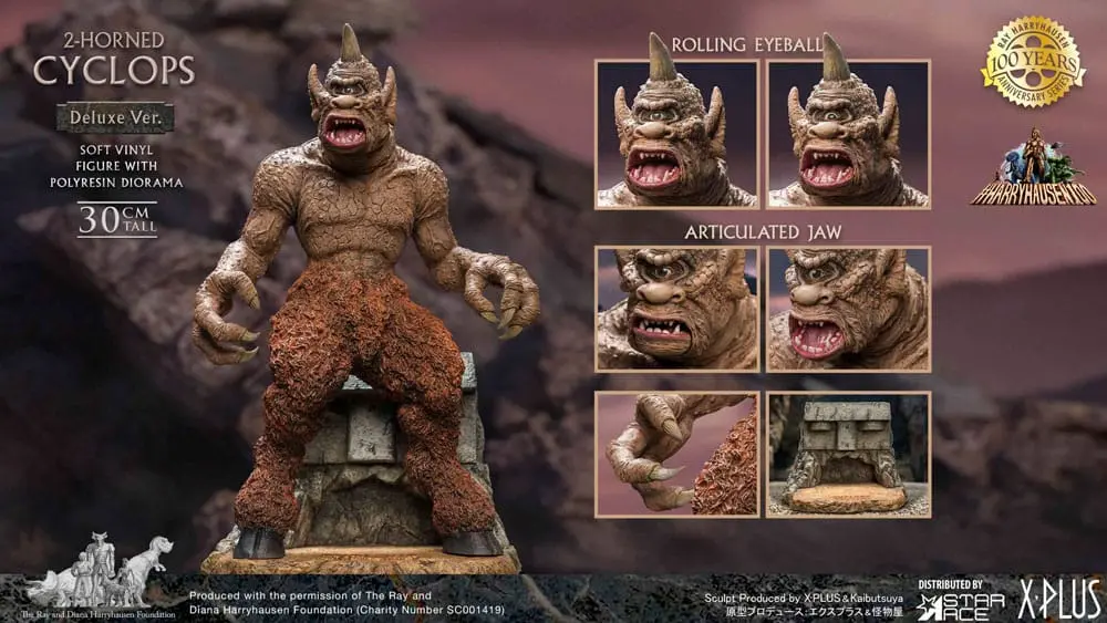 The 7th Voyage of Sinbad Soft Vinyl Statue Ray Harryhausens Horned Cyclops Deluxe Version 32 cm product photo