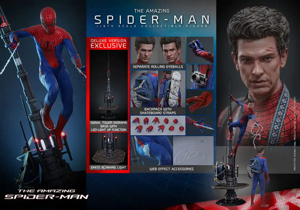 The Amazing Spider-Man Movie Masterpiece Action Figure 1/6 Spider-Man (Deluxe Version) 30 cm product photo