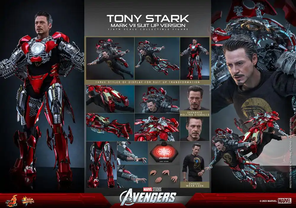 The Avengers Movie Masterpiece Action Figure 1/6 Tony Stark (Mark VII Suit-Up Version) 31 cm product photo