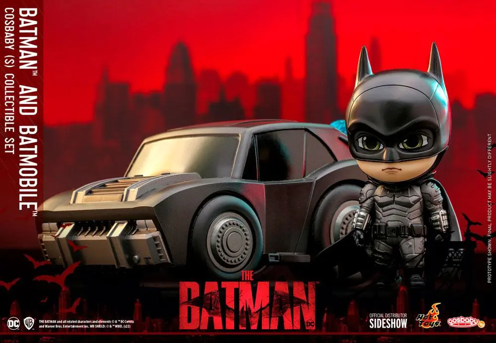 The Batman Cosbaby Mini Figure Set Batman &amp; Batmobile 12 cm product photo
