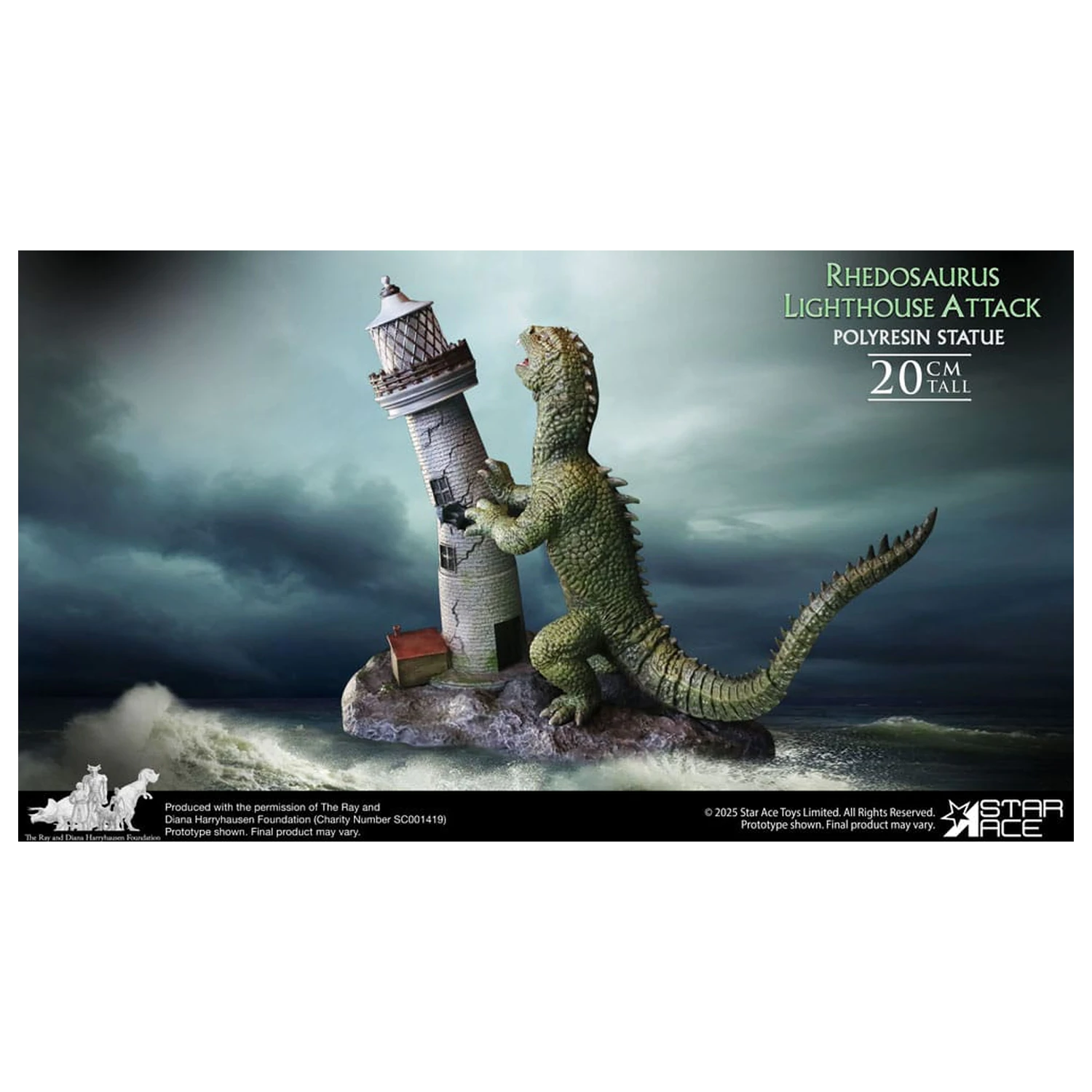 The Beast from 20,000 Fathoms Resin Statue 1/8 Ray Harryhausens Rhedosaurus 20 cm product photo
