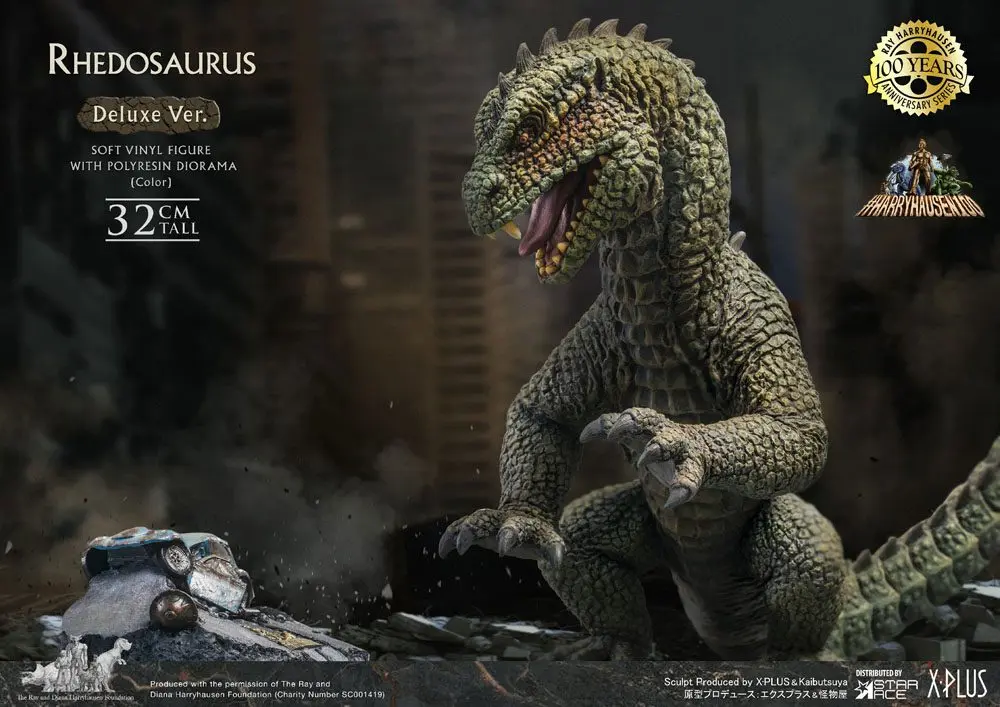 The Beast from 20,000 Fathoms Soft Vinyl Statue Ray Harryhausens Rhedosaurus Color Deluxe Ver. product photo
