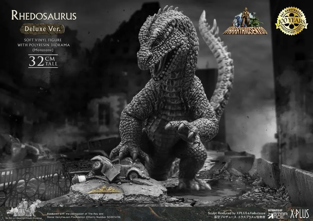 The Beast from 20,000 Fathoms Soft Vinyl Statue Ray Harryhausens Rhedosaurus Monotone Deluxe Ver. product photo