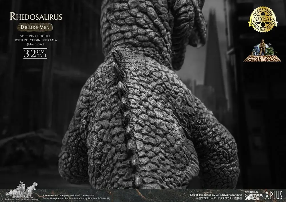 The Beast from 20,000 Fathoms Soft Vinyl Statue Ray Harryhausens Rhedosaurus Monotone Deluxe Ver. product photo