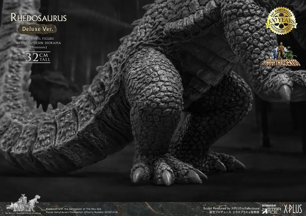 The Beast from 20,000 Fathoms Soft Vinyl Statue Ray Harryhausens Rhedosaurus Monotone Deluxe Ver. product photo