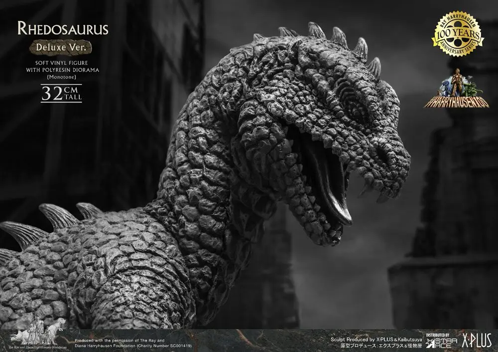 The Beast from 20,000 Fathoms Soft Vinyl Statue Ray Harryhausens Rhedosaurus Monotone Deluxe Ver. product photo