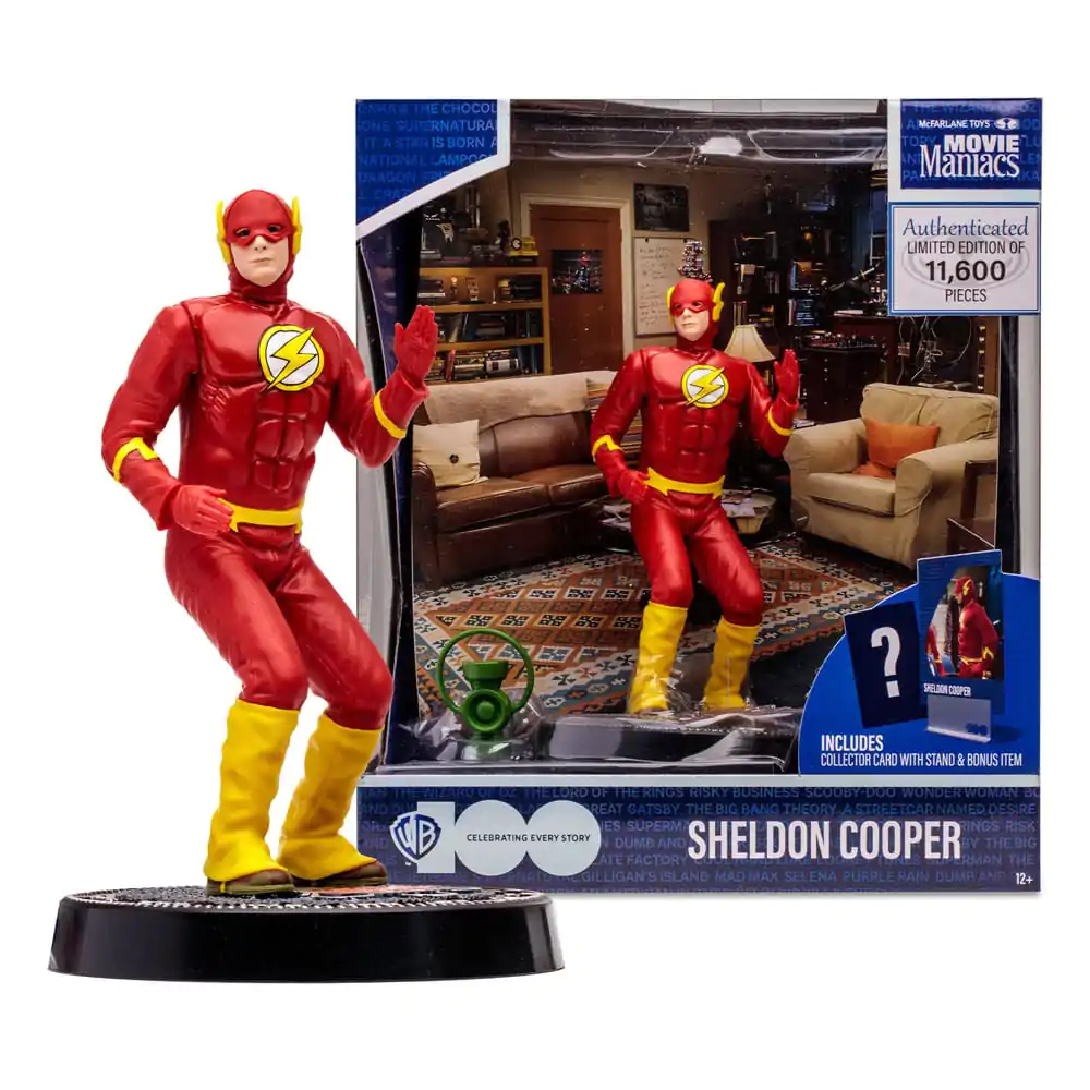 The Big Bang Theory Movie Maniacs Figure Sheldon Cooper as The Flash 15 cm product photo